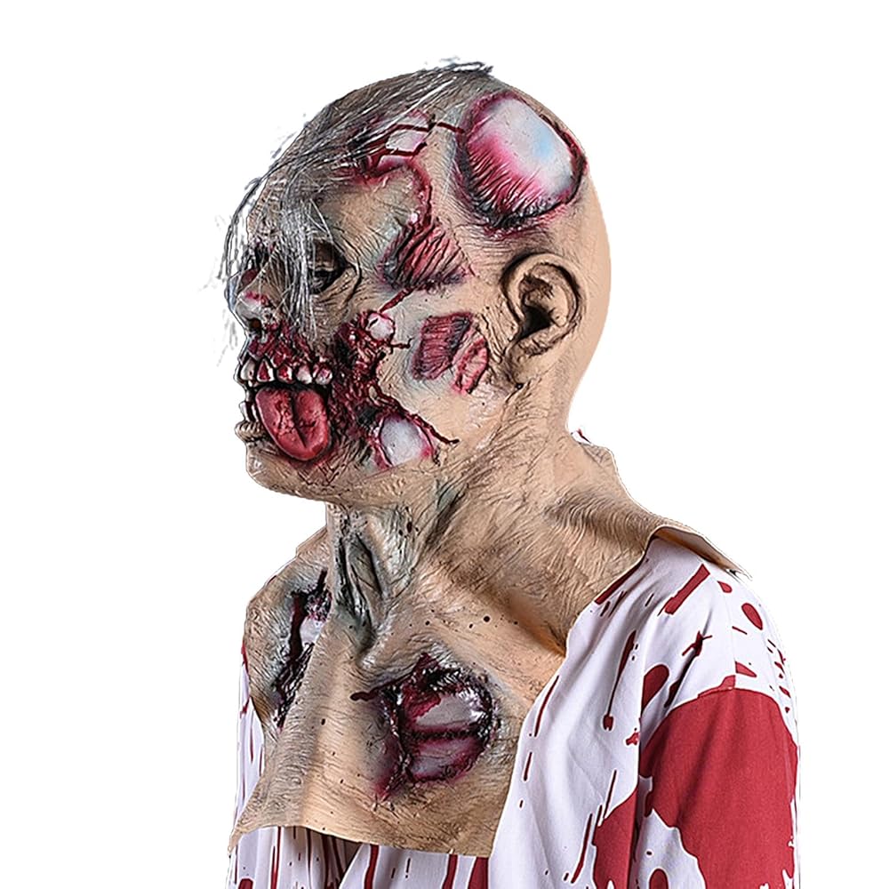 Amazon.co.jp: [Fruusv] ハロウィンゾンビマスク、ゾンビ